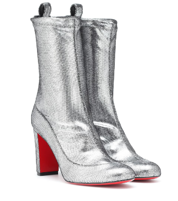 louboutin silver boots