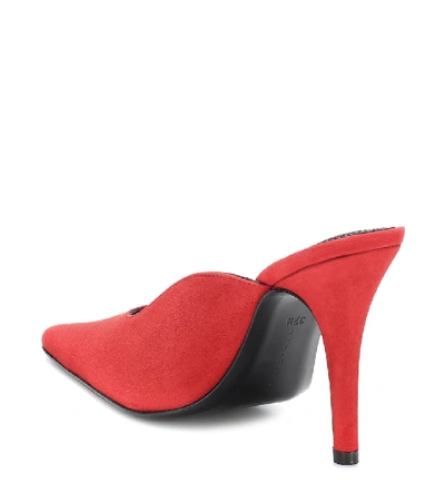 Shop Dorateymur Groupie Suede Mules In Red