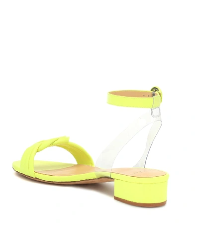Shop Alexandre Birman Vicky Pvc And Leather Sandals In Yellow