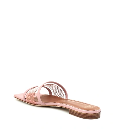 Shop Malone Souliers Demi Pvc And Leather Sandals In Pink