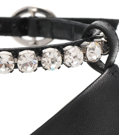 Shop Gucci Crystal-embellished Leather Pumps In Black