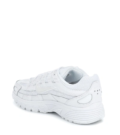 Shop Nike P-6000 Leather And Mesh Sneakers In White