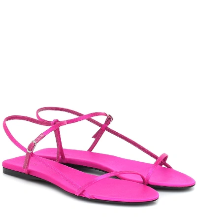 Shop The Row Bare Satin Sandals In Pink