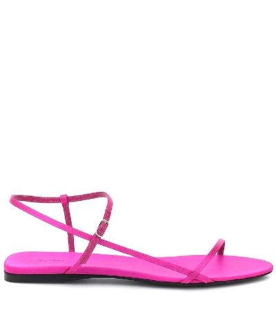 Shop The Row Bare Satin Sandals In Pink