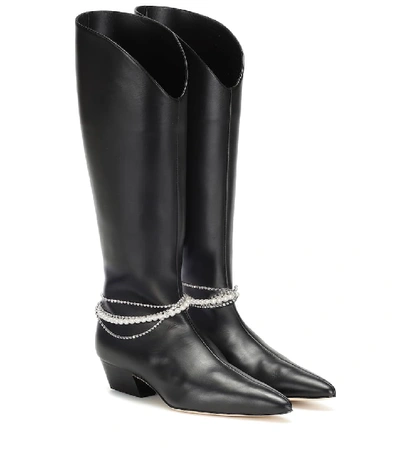 Shop Magda Butrym Mexico Leather Knee-high Boots In Black