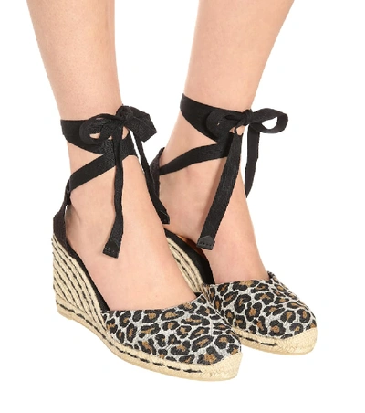 Shop Castaã±er Carina Wedge Espadrilles In Black