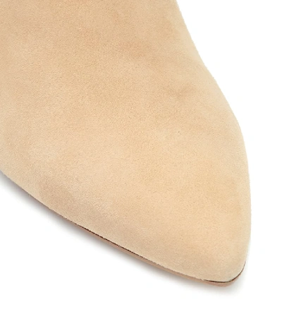 Shop Max Mara Altes Suede Ankle Boots In Beige