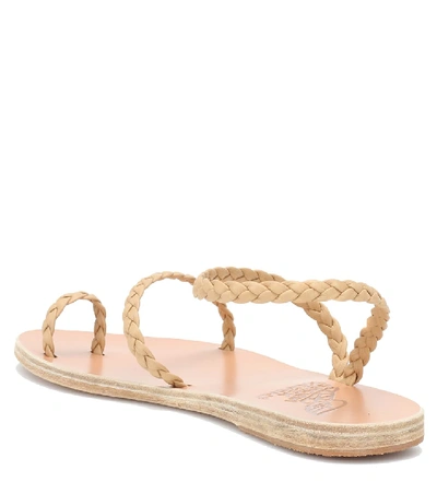 Shop Ancient Greek Sandals Eleftheria Leather Sandals In Beige