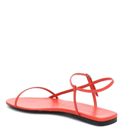 Shop The Row Bare Leather Sandals In Red