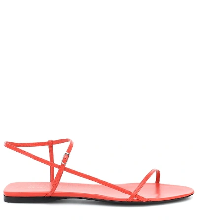 Shop The Row Bare Leather Sandals In Red