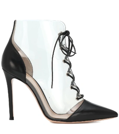 Shop Gianvito Rossi Icon Pvc Ankle Boots In Black