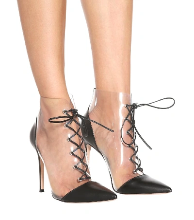 Shop Gianvito Rossi Icon Pvc Ankle Boots In Black