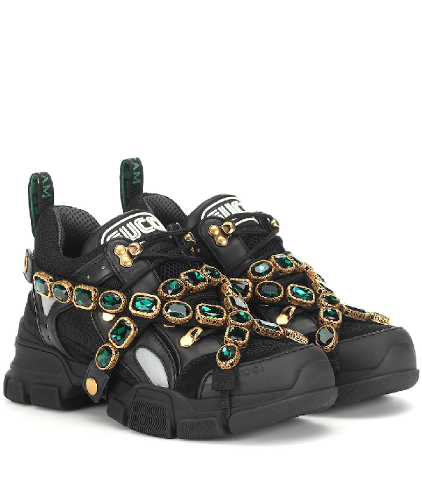 Gucci Flashtrek Embellished Logo 