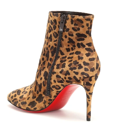 Shop Christian Louboutin Eloise 85 Calf Hair Ankle Boots In Brown