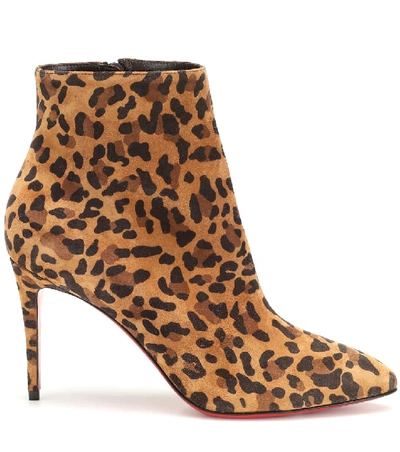 Shop Christian Louboutin Eloise 85 Calf Hair Ankle Boots In Brown