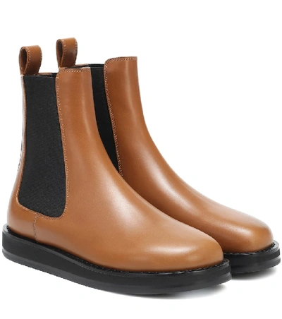 Shop The Row Gaia Leather Ankle Boots In Brown