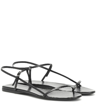 Shop The Row Bare Leather Sandals In Black