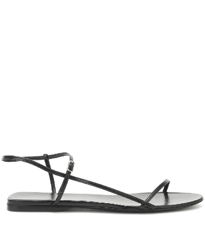 Shop The Row Bare Leather Sandals In Black