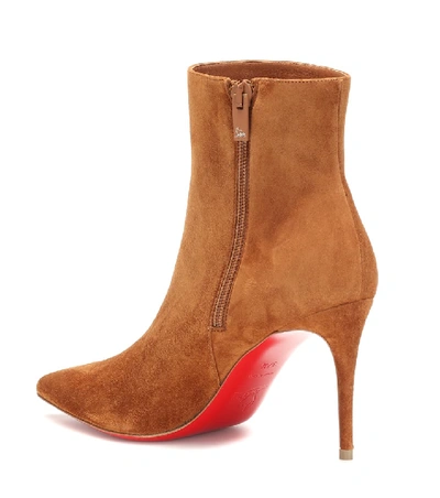 Shop Christian Louboutin So Kate Booty 85 Ankle Boots In Brown