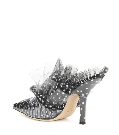 MIDNIGHT 00 TULLE AND PVC MULES P00388946