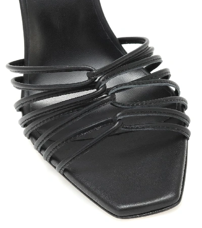 Shop Aeyde Daisy Leather Sandals In Black