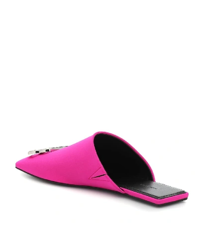 Shop Balenciaga Double Square Bb Slippers In Pink