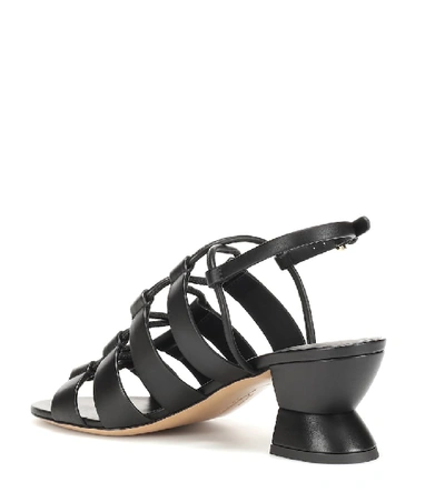 Shop Ferragamo Leather Sandals In Black