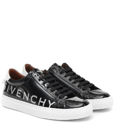 Shop Givenchy Urban Street Patent Leather Sneakers In Black