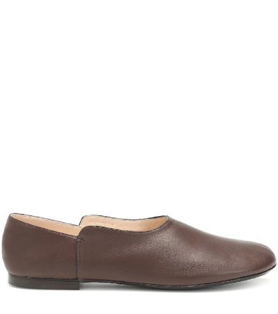 Shop The Row Boheme Leather Loafers In Brown