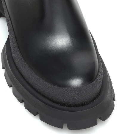 Shop Jil Sander Leather Chelsea Boots In Black