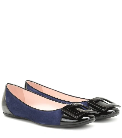 Shop Roger Vivier Gommette Leather Ballet Flats In Multicoloured