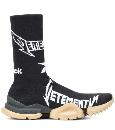 Shop Vetements X Reebok Classic Sock Sneakers In Black