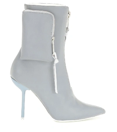 Shop Ben Taverniti Unravel Project Embellished Ankle Boots In Grey