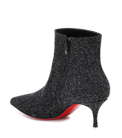 Shop Christian Louboutin So Kate Booty 55 Glitter Ankle Boots In Black