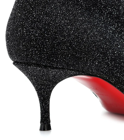 Shop Christian Louboutin So Kate Booty 55 Glitter Ankle Boots In Black