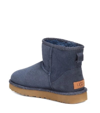 Shop Ugg Classic Mini Ii Suede Ankle Boots In Blue