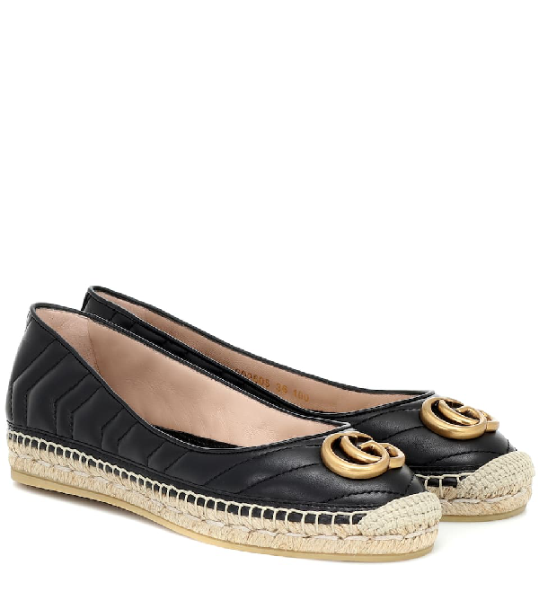 gucci leather espadrilles double g