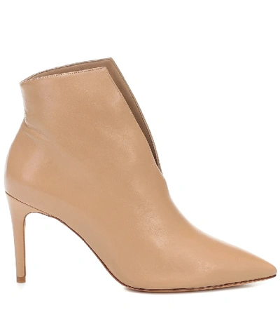 Shop Alexandre Birman Megan 85 Leather Ankle Boots In Brown