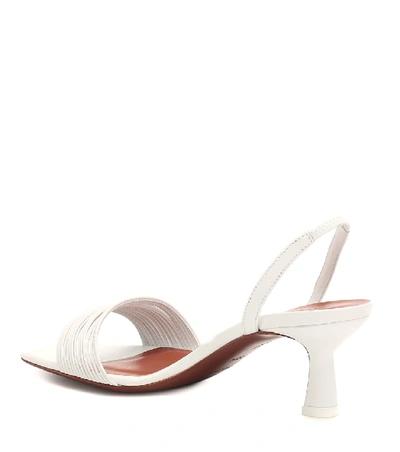 Shop Neous Rossi Leather Slingback Sandals In White