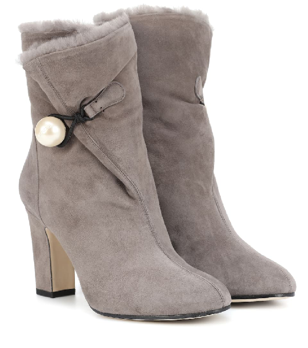 jimmy choo shearling lined boots