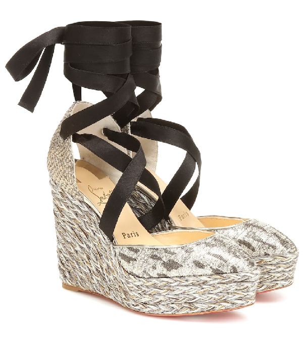 Christian Louboutin Dona Susan 120 Espadrille Wedges In Multicoloured |  ModeSens