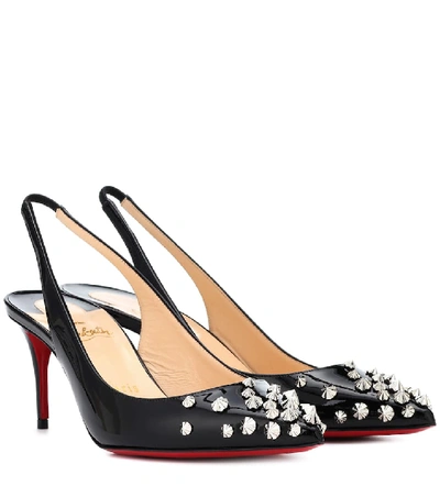 Shop Christian Louboutin Drama Sling 70 Patent Leather Pumps In Black