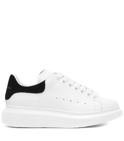 Alexander Mcqueen Oversize Sneakers In White And Beige Calf Leather In White Black