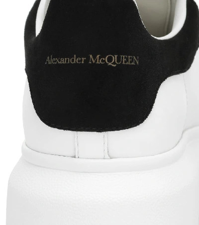 Alexander Mcqueen Oversize Sneakers In White And Beige Calf Leather In White Black