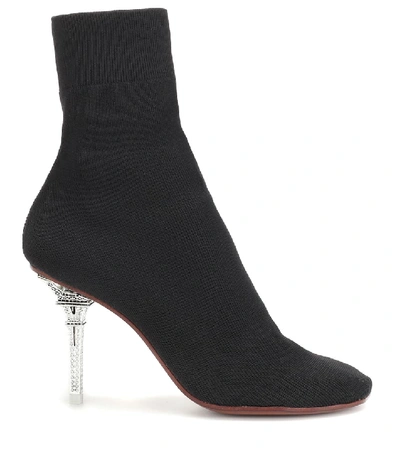 Shop Vetements Eiffel Tower Sock Ankle Boots In Black