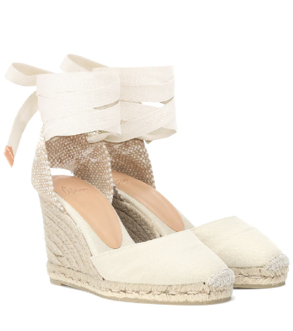 castañer chiara 80 canvas wedge espadrilles