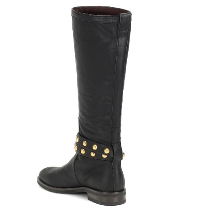 Shop See By Chloé Neo Jines Knee-high Leather Boots In Black