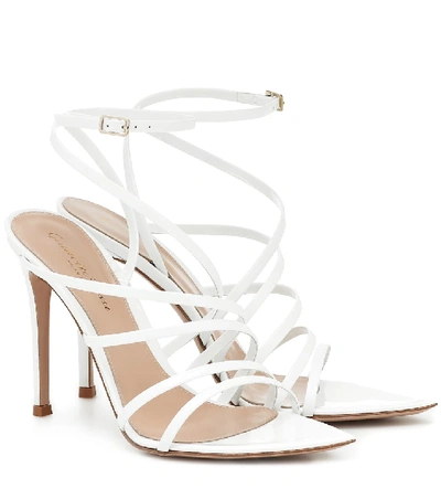 Shop Gianvito Rossi Eclypse 105 Leather Sandals In Yellow
