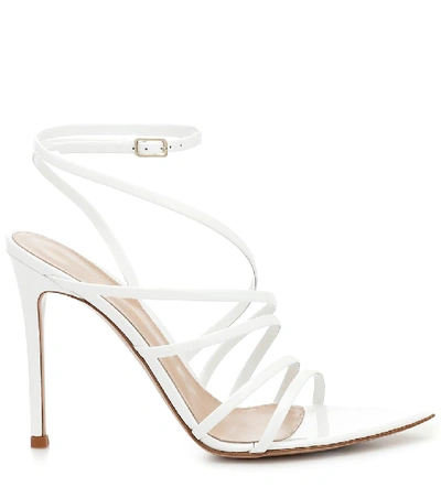 Shop Gianvito Rossi Eclypse 105 Leather Sandals In Yellow