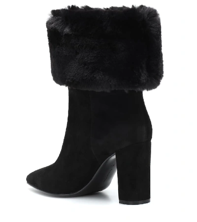 Shop Gianvito Rossi Joanne Suede Ankle Boots In Black